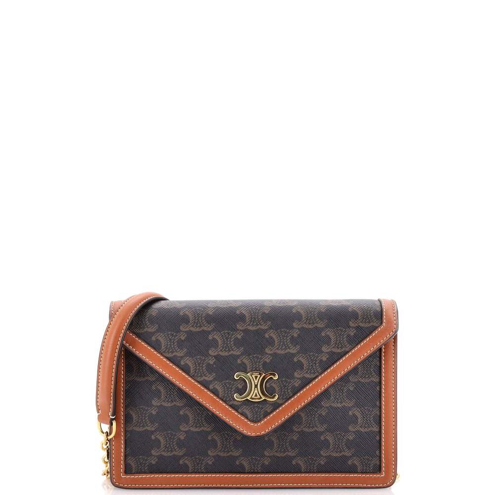 Celine Margo Triomphe Wallet On Chain #202790C24B - Picture 1 of 6